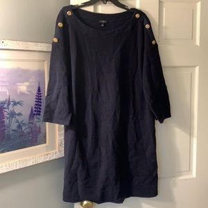Talbots plus 2X navy cotton dress!